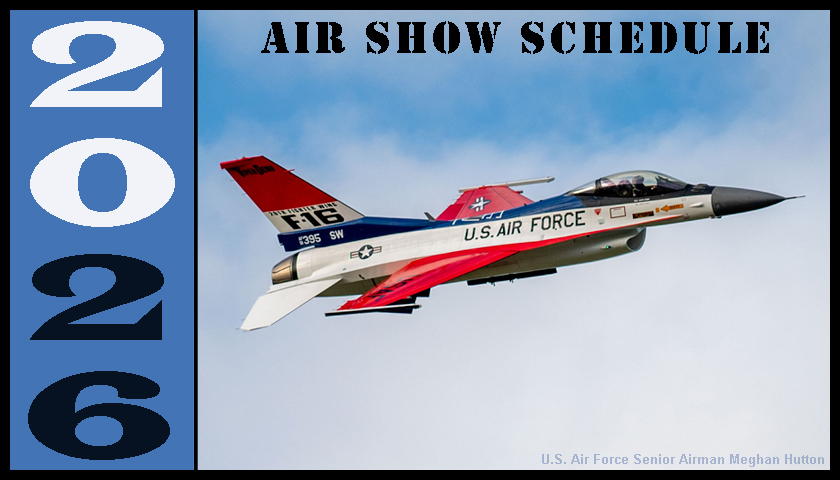 USAF F-16 Viper Demonstration Team schedule graphic
